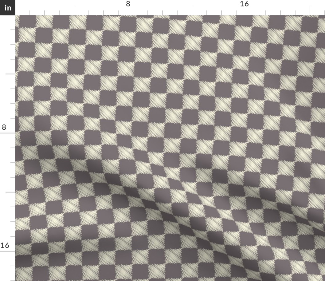 Rockabilly check pattern sketch style - Grey