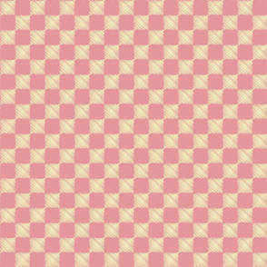 Rockabilly check pattern sketch style - Pink