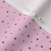 Mystic Universe twinkle moon phase and stars sweet dreams night pink emerald green