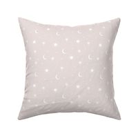 Mystic magic Universe sun moon phase and stars sweet dreams night beige sand white neutral baby