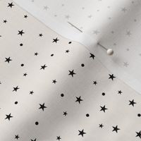 Mystic Universe twinkle moon phase and stars sweet dreams night off white black