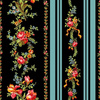 Belvedere Floral Stripe ~ Cosmic Latte Fabric