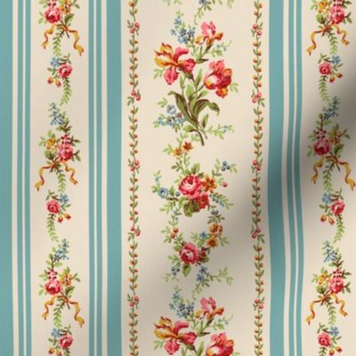 Belvedere Floral Stripe ~ Original  ~ Medium