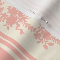 Belvedere Floral Stripe ~ Cosmic Latte and Pierina  