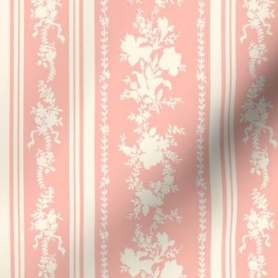 Belvedere Floral Stripe ~ Pierina and Cosmic Latte  