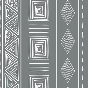 Steel Gray Ethnic Tribal Pattern