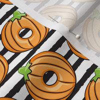 Pumpkin donuts -  black stripes - fall doughnuts - halloween - LAD19