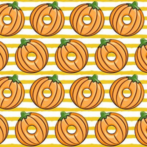 Pumpkin donuts - gold stripes - fall doughnuts - halloween - LAD19