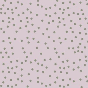 green dots on lavender