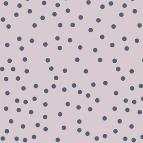 navy dots on lavender 