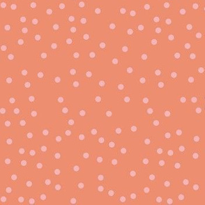 orange pink random dots
