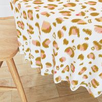 reginae leopard ikat - white and mustard