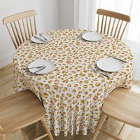 reginae leopard ikat - white and mustard