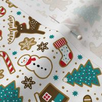 Christmas gingerbread cookies on white (small)