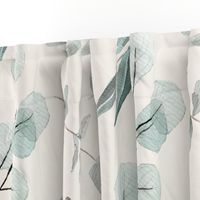 JUMBO // Eucalyptus leaves on bone background