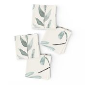 JUMBO // Eucalyptus leaves on bone background