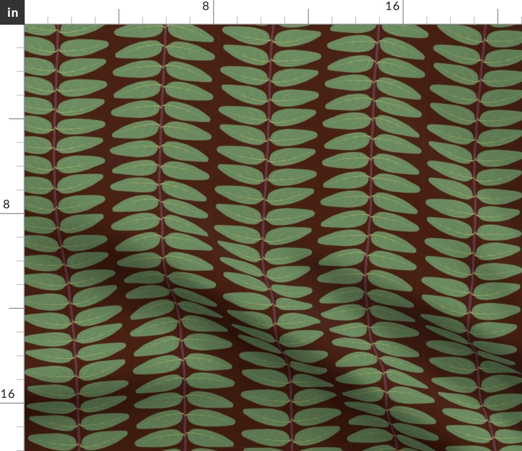 Hypericum Hidcote leaf stripe - dark (Coordinate for Buttercups on a bush)