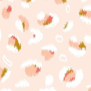 reginae leopard ikat - pale peach with mustard