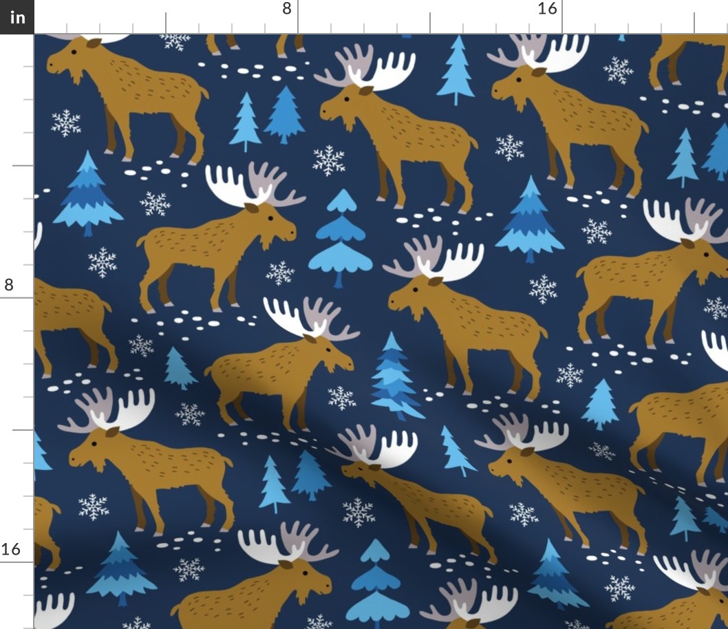 Winter Moose navy