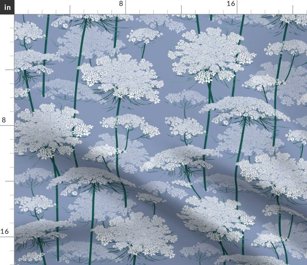 Small | Queen Annes Lace | Blue Gray