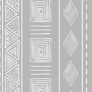 Soft gray ethnic tribal mudcloth pattern