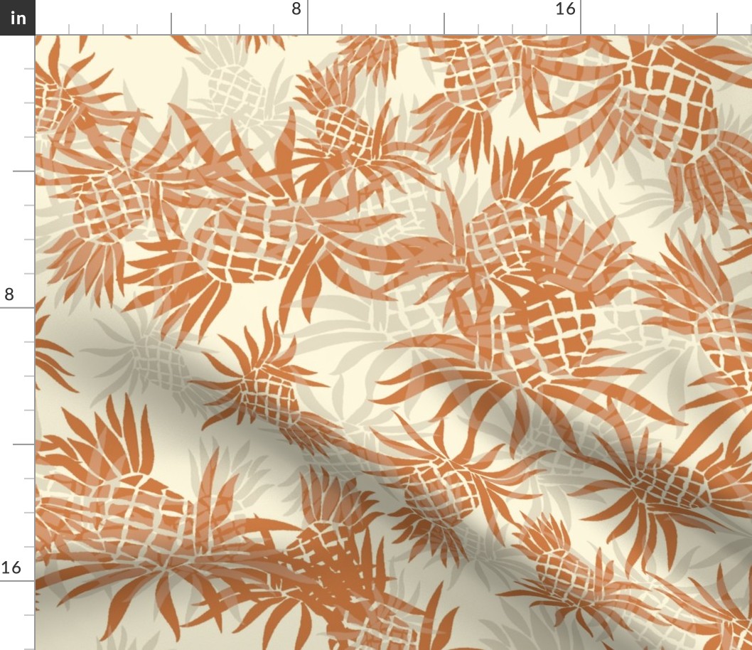 Hawaiian Pineapple Camo - Large Size- Rust