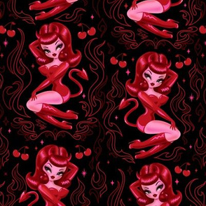 SMALL-Devil Pinup Girl
