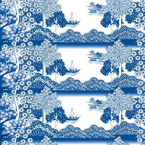 Willow-esque Trees Border Print - Horizontal