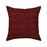 Bone Stripes on Burgundy #500000