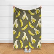 Bananas on Khaki - Large