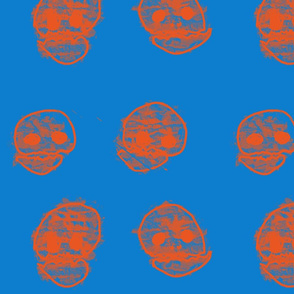 Funky orange skulls 2