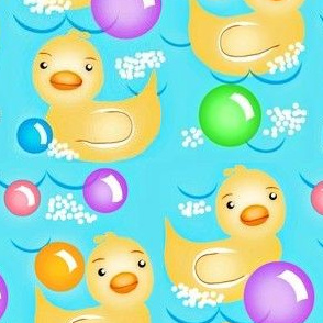 Rub-A-Dub Ducky / Ducks-Rainbow Bubbles-Bath Water  -White Suds  