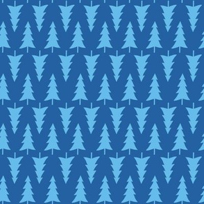 Pine trees blue