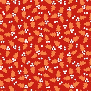 Christmas Holly red orange