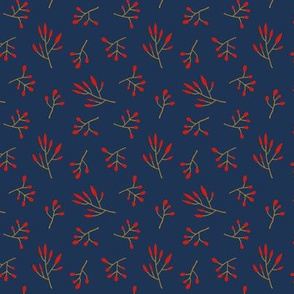 Winter branches navy