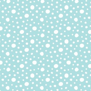 Winter snow dots mint