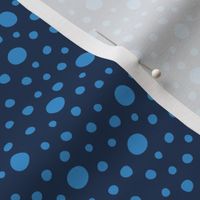 Winter snow dots navy