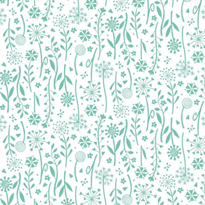 Wildflower (Spearmint on White)