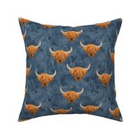 Highland cattle - highlander cow -  blue - LAD19