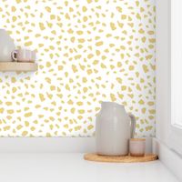 Pastel love brush spots and ink dots hand drawn modern animal print furs  illustration pattern scandinavian style pattern in soft yellow gold