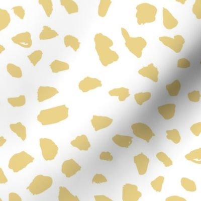 Pastel love brush spots and ink dots hand drawn modern animal print furs  illustration pattern scandinavian style pattern in soft yellow gold