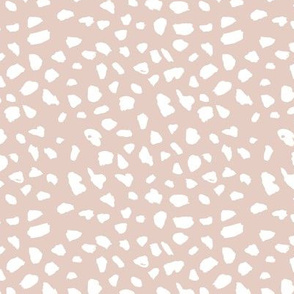 Pastel love brush spots and ink dots hand drawn modern animal print furs  illustration pattern scandinavian style pattern in soft beige sand white