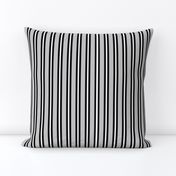 Medium Black and White Stripes on Grey