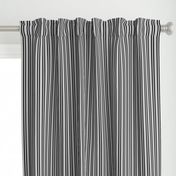 Medium Black and White Stripes on Grey