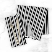 Medium Black and White Stripes on Grey