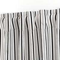 Medium Black and Grey Stripes on White