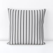 Medium Black and Grey Stripes on White