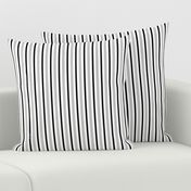 Medium Black and Grey Stripes on White