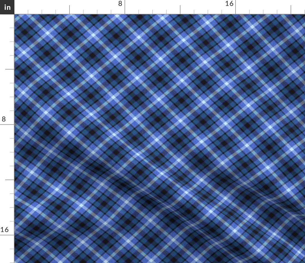 Custom Blue Apple Plaid