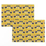 golden retriever rosie fabric - rosie dog fabric - yellow